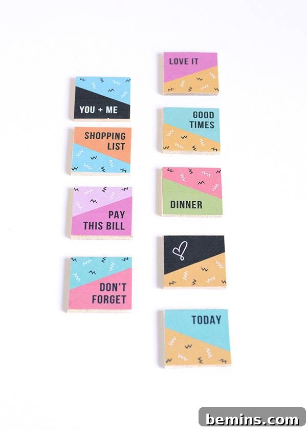 Printable reminder magnets