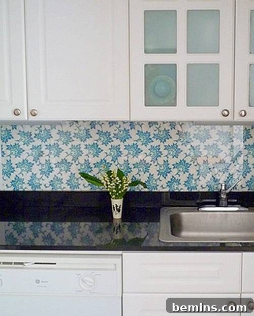 Creative Fabric Backsplash - 15 Inspirational Ideas For Using Fabric In The Kitchen