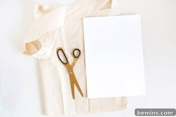 Vegetable print tote bag - materials