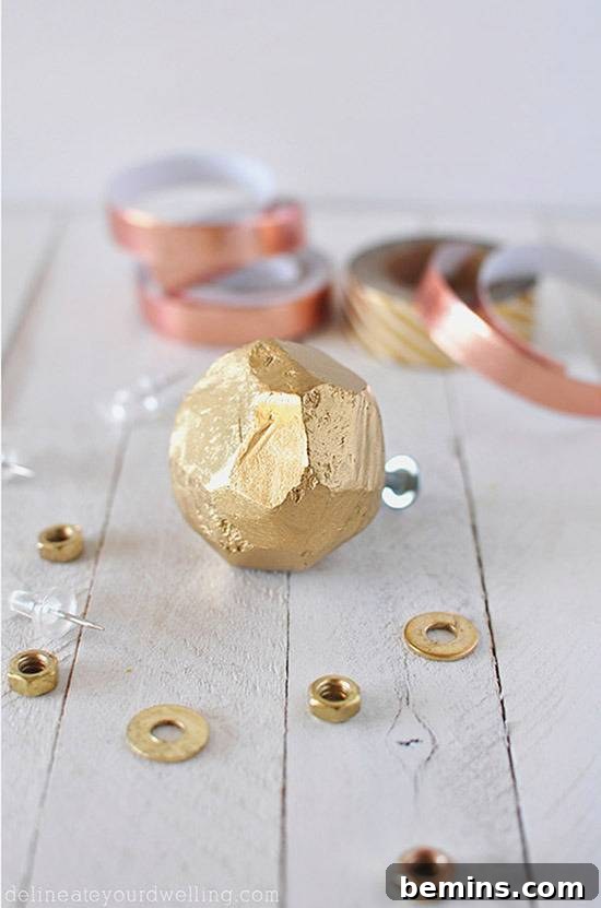 DIY Gold Clay Knobs: A Simple Furniture Upgrade