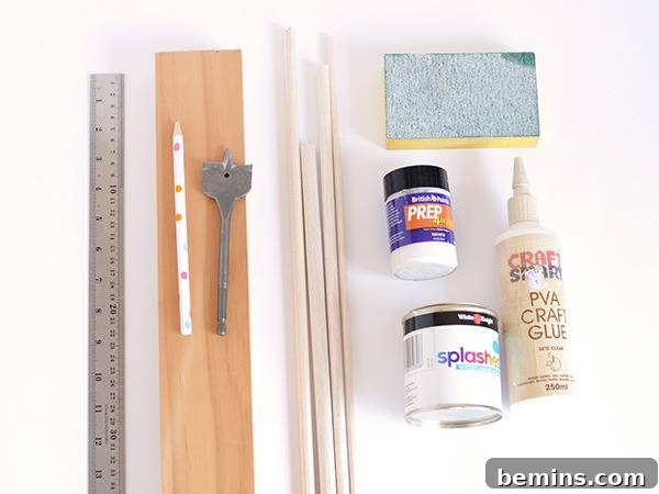 Measuring wood for DIY tea light holders