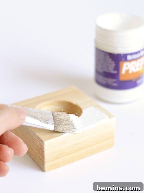 Measuring dowel for tea light holder base