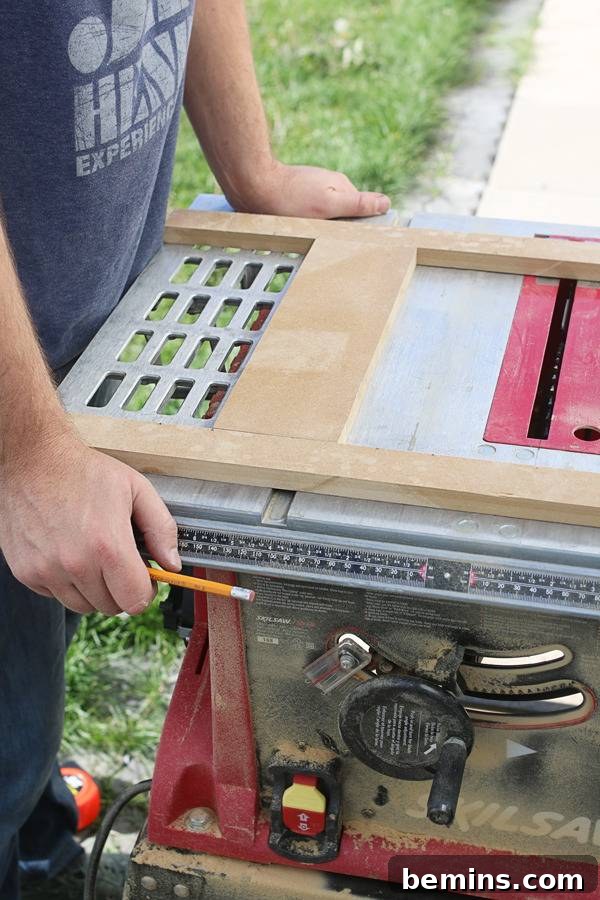 Cutting MDF Strips to Length