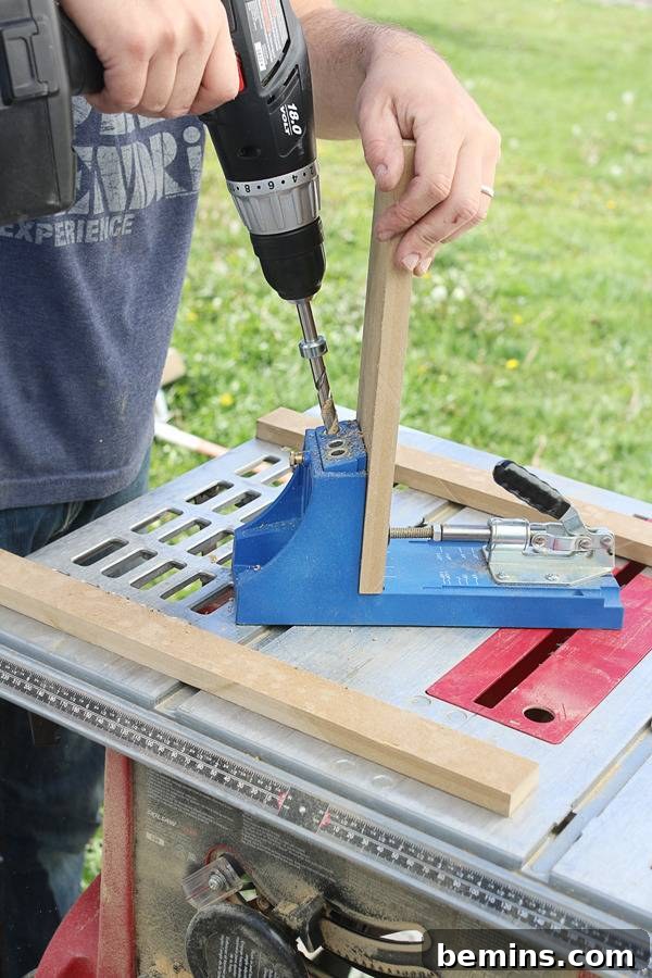 Drilling Pocket Holes in MDF