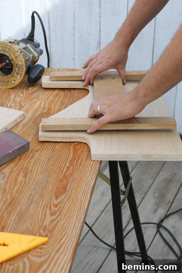 Attaching Template to Plywood