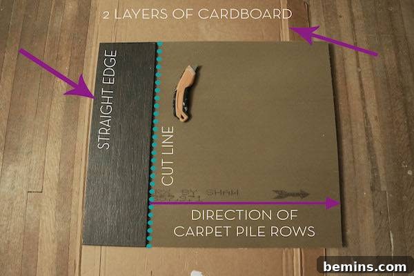 Cutting Carpet Tiles