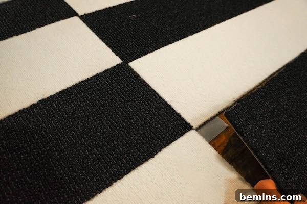 Taping Carpet Tiles