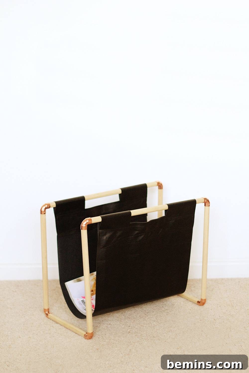A black magazine holder