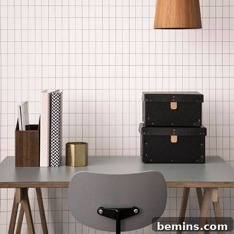 Grid pattern wallpaper - Ferm Living