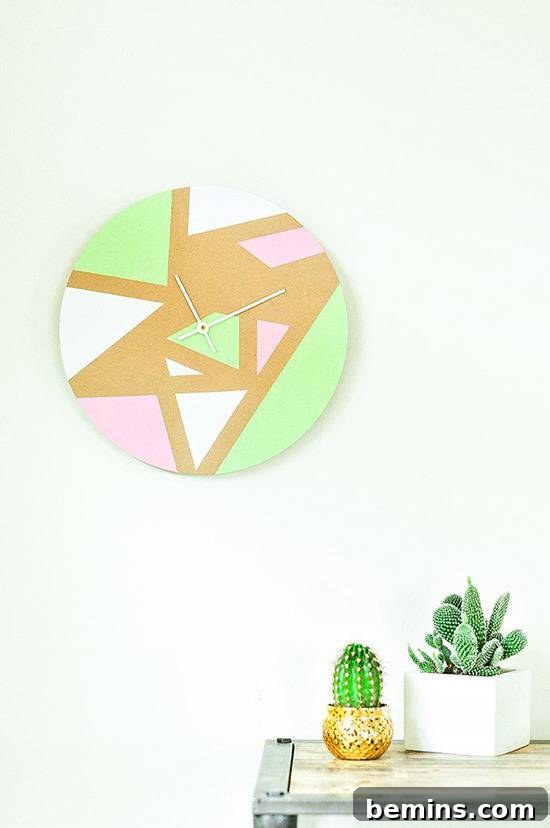 DIY Geometric Wall Clock Project