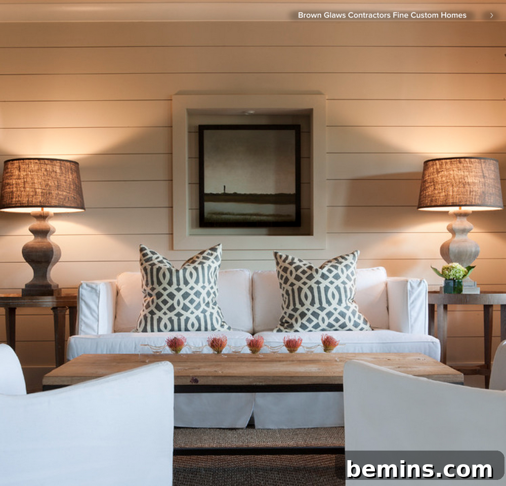 Living room with large throw pillows adding a touch of luxury