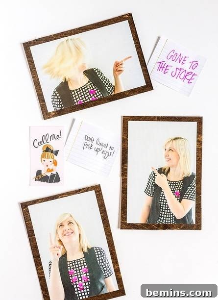 DIY Photo Message Magnets