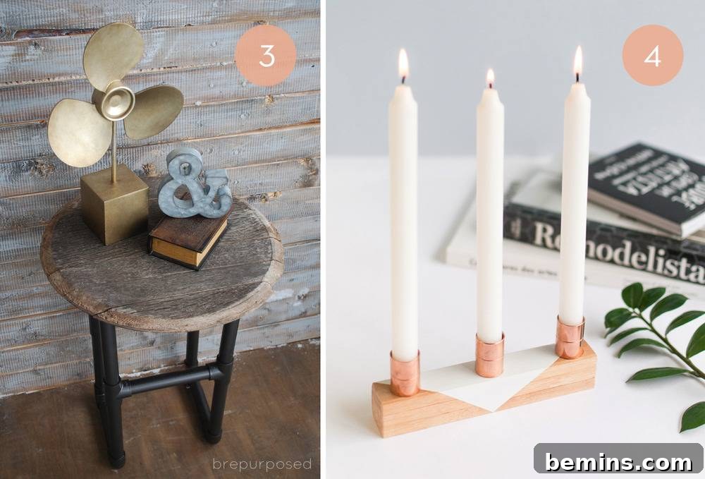 Industrial pipe floor lamp