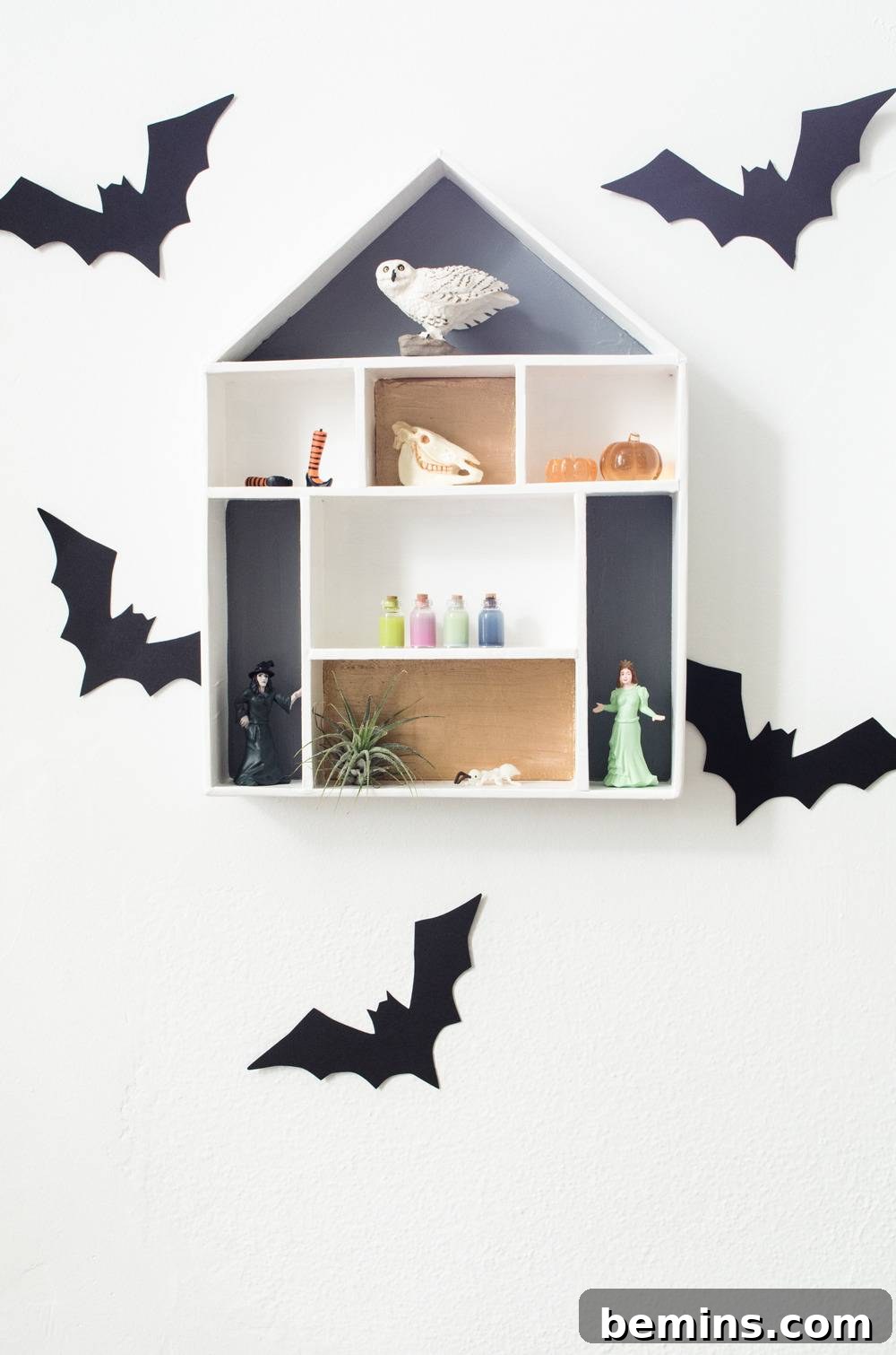 Spooky DIY Halloween Shadow Boxes 6 Close-up of DIY Halloween Curio Boxes