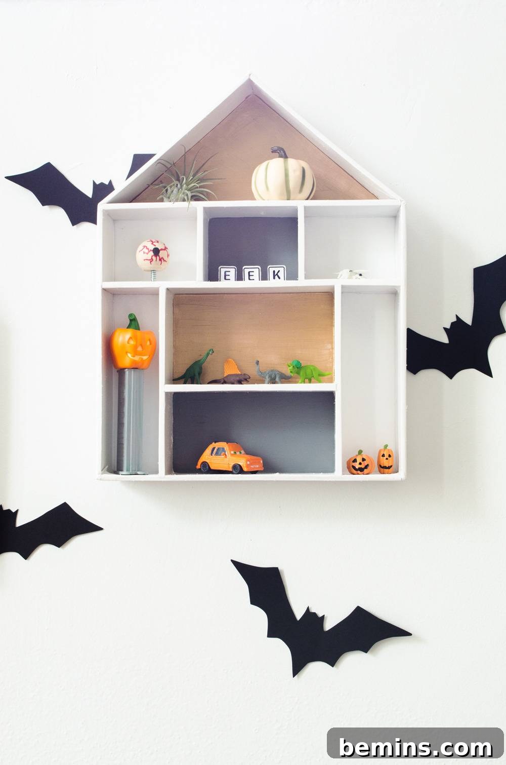 Spooky DIY Halloween Shadow Boxes 7 Detailed view of DIY Halloween Curio Box design