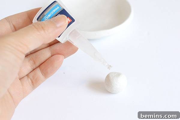 Gluing the ball to the bowl