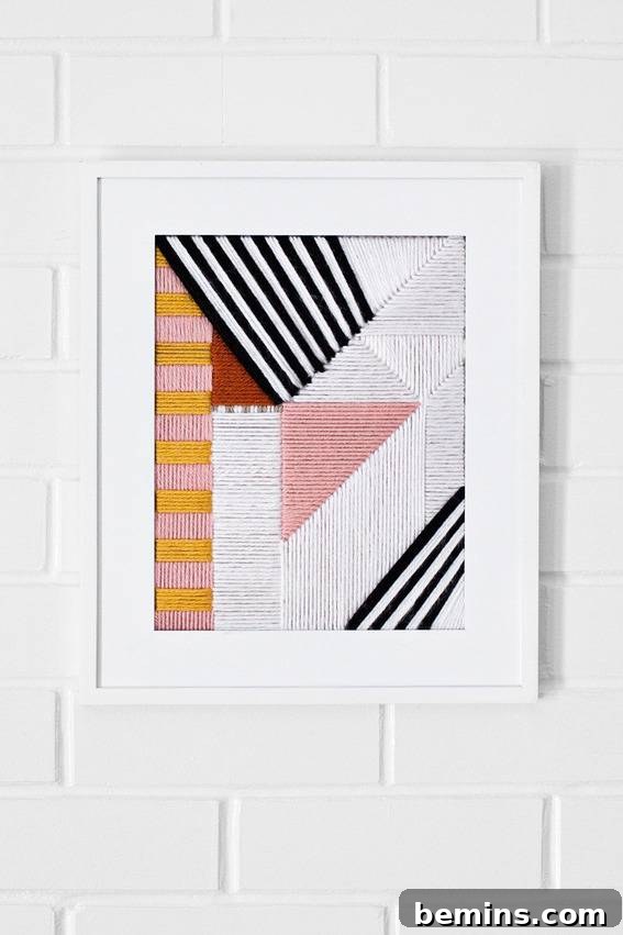 Yarn wall art - A Beautiful Mess