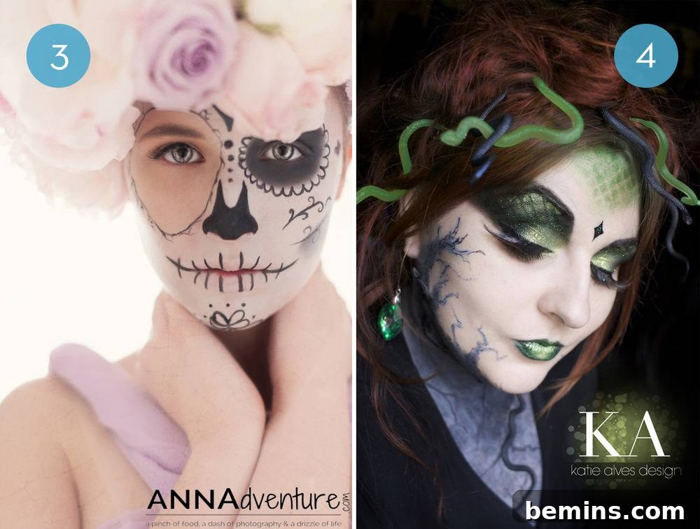 Glamorous Sugar Skull Halloween Makeup