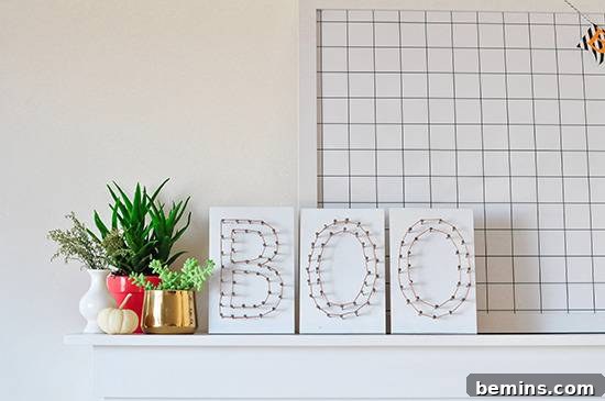 How To: Spooky & Simple BOO String Art For Halloween 