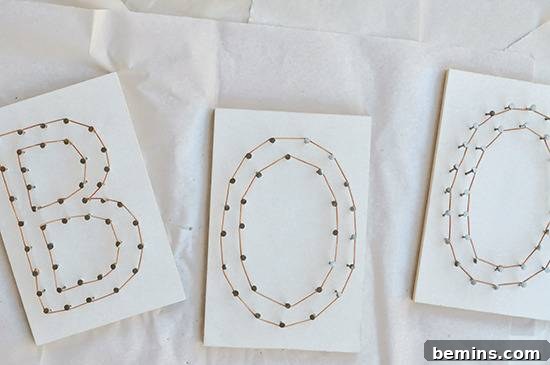 How To: Spooky & Simple BOO String Art For Halloween 
