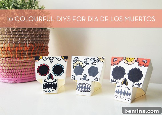 Colorful DIY Día de los Muertos Decorations