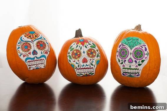 Sugar Skull Pumpkins