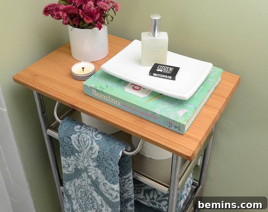 The Finished Grundtal Cart Hack in a Bathroom Setting