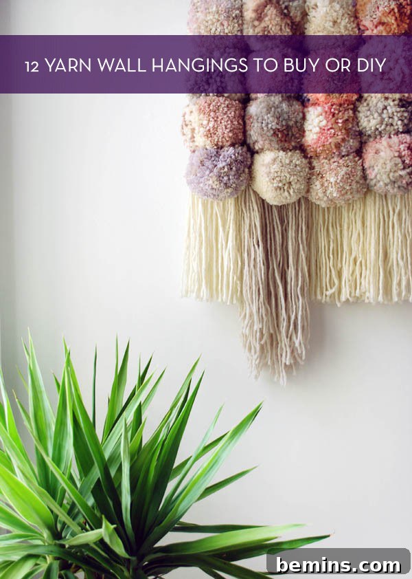 Stylish Pom Pom Wall Hanging