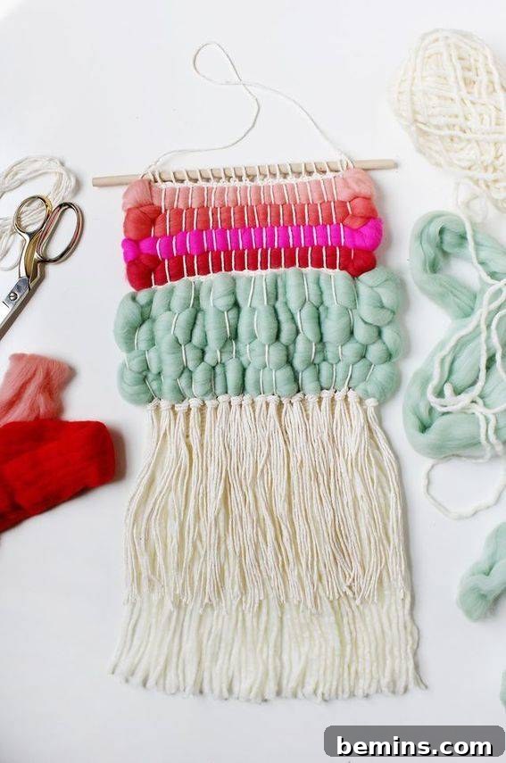 DIY Wall Hanging with Luxurious Wool Roving