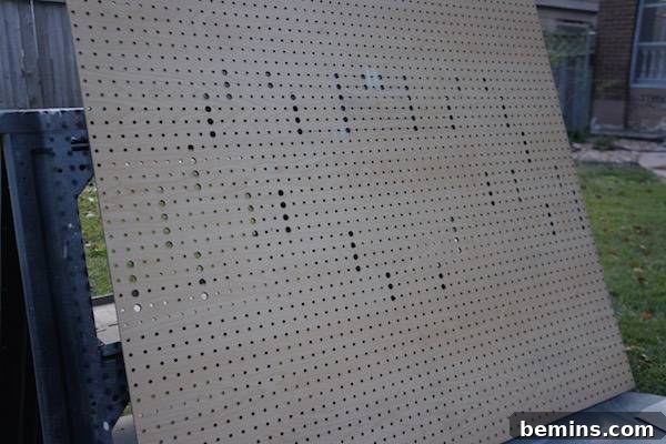 Spooky & Bright: LED Rope Light Halloween Yard Art 7 Painted pegboard