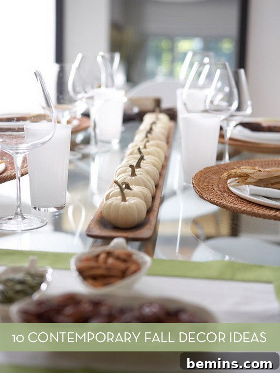 Enticing Autumn Abodes: 10 Modern Decor Inspirations 2 Elegant Fall Table Setting