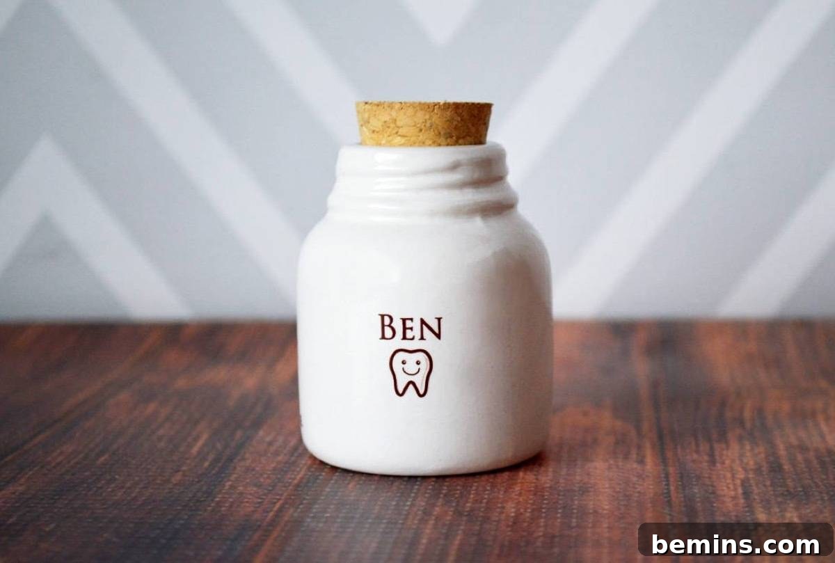 Tooth fairy jar