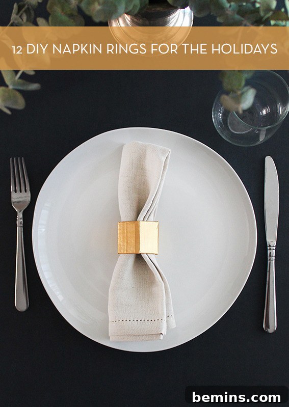 Elegant DIY Geometric Napkin Rings for a Modern Tablescape