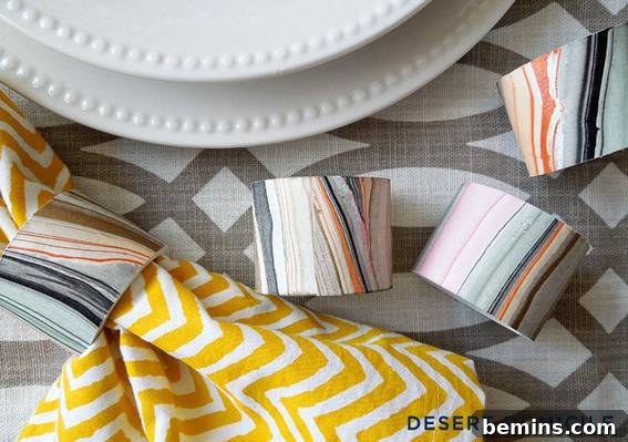 Marbled Napkin Rings: A Unique and Artistic Touch