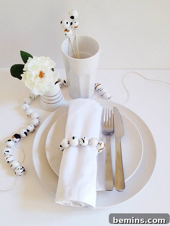Wood Bead Napkin Rings: A Simple and Elegant Design