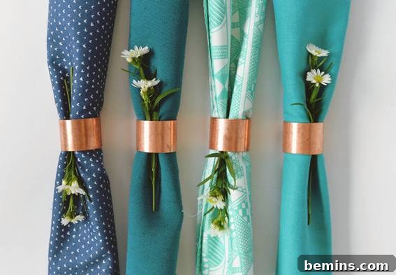 Sophisticated DIY Copper Napkin Rings: Simple and Elegant