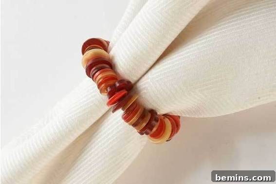 Button Napkin Rings: A Simple and Pretty Craft