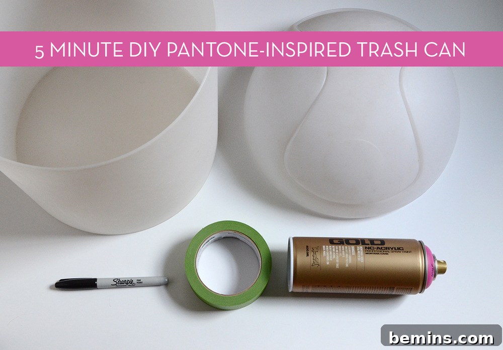 DIY Pantone Trash Can: Finished Product