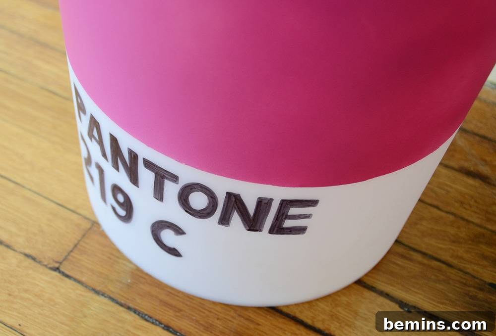 DIY Pantone Trash Can in a room setting