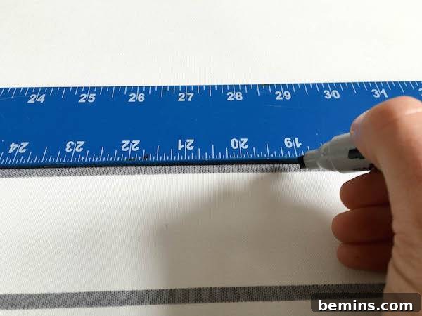 Measuring with pen and ruler