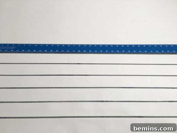 Drawing a line on a roller shade