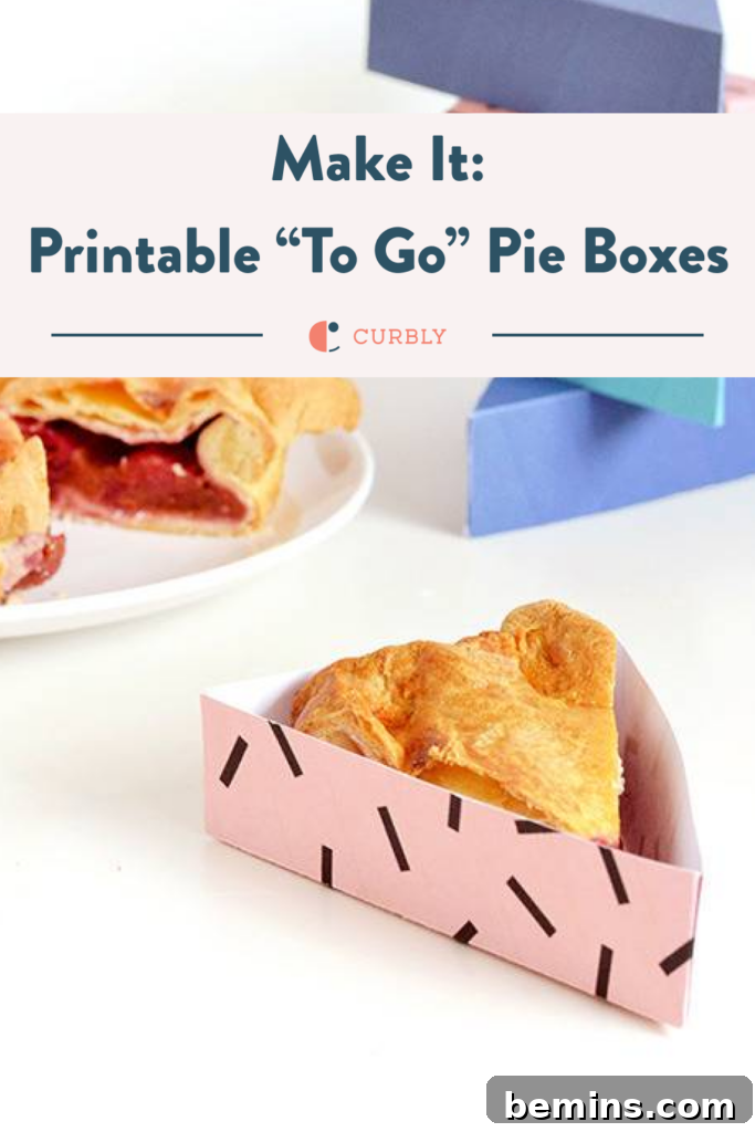 Printable pie boxes - finished product