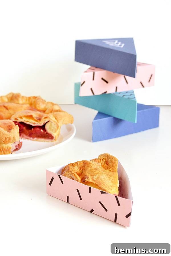 Printable Pie Boxes - Completed Pie Box Set