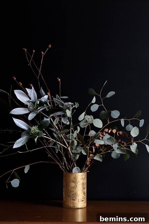 DIY Faux Mercury Glass Vases: Finished Vase Close-up