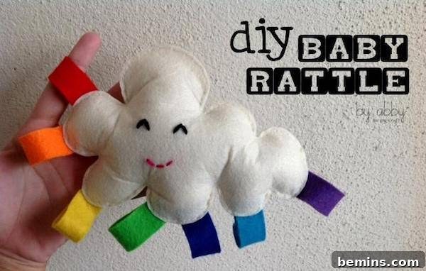 DIY Stocking Stuffer Ideas for Everyone 5 Stuffed cloud rattle