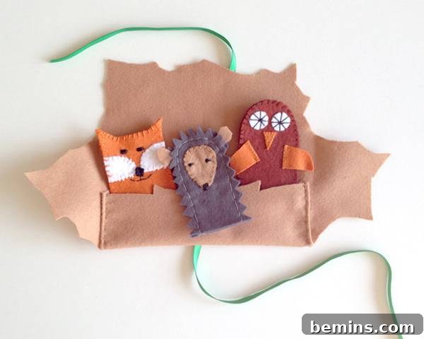 DIY Stocking Stuffer Ideas for Everyone 7 Forest friend finger puppets