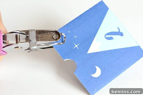 Printable mountain advent calendar