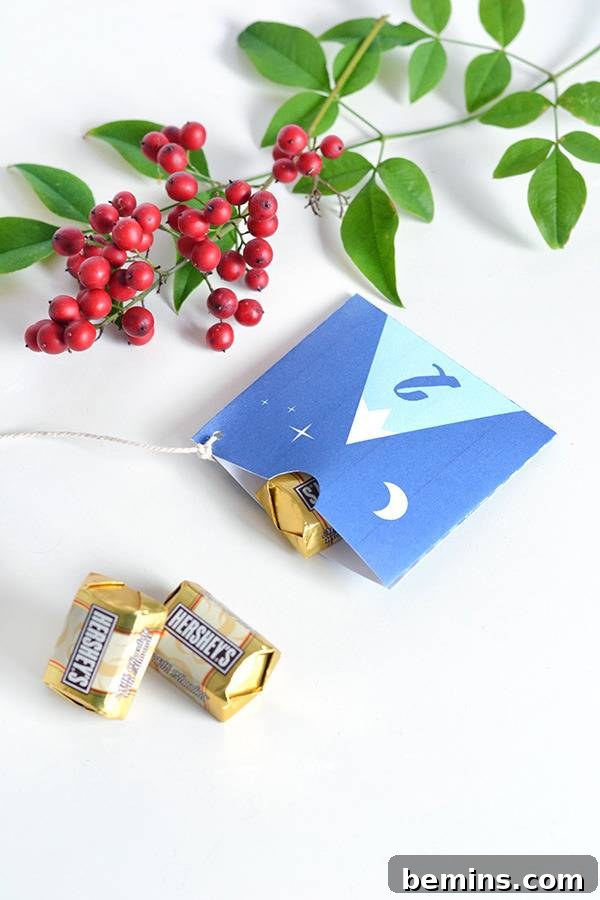 Printable mountain advent calendar