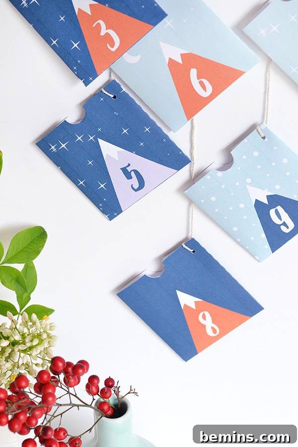 printable advent calendar detail