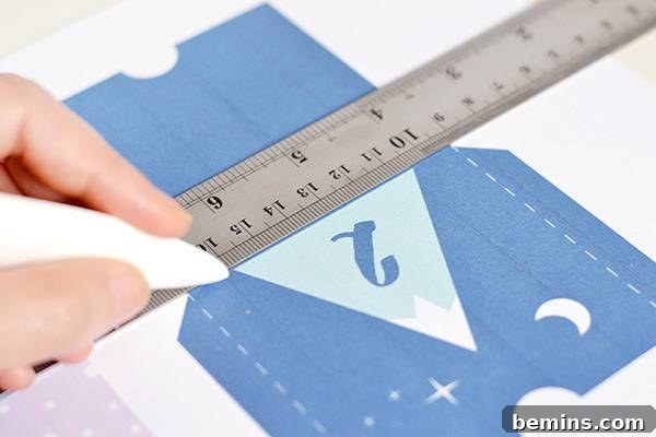 Printable mountain advent calendar
